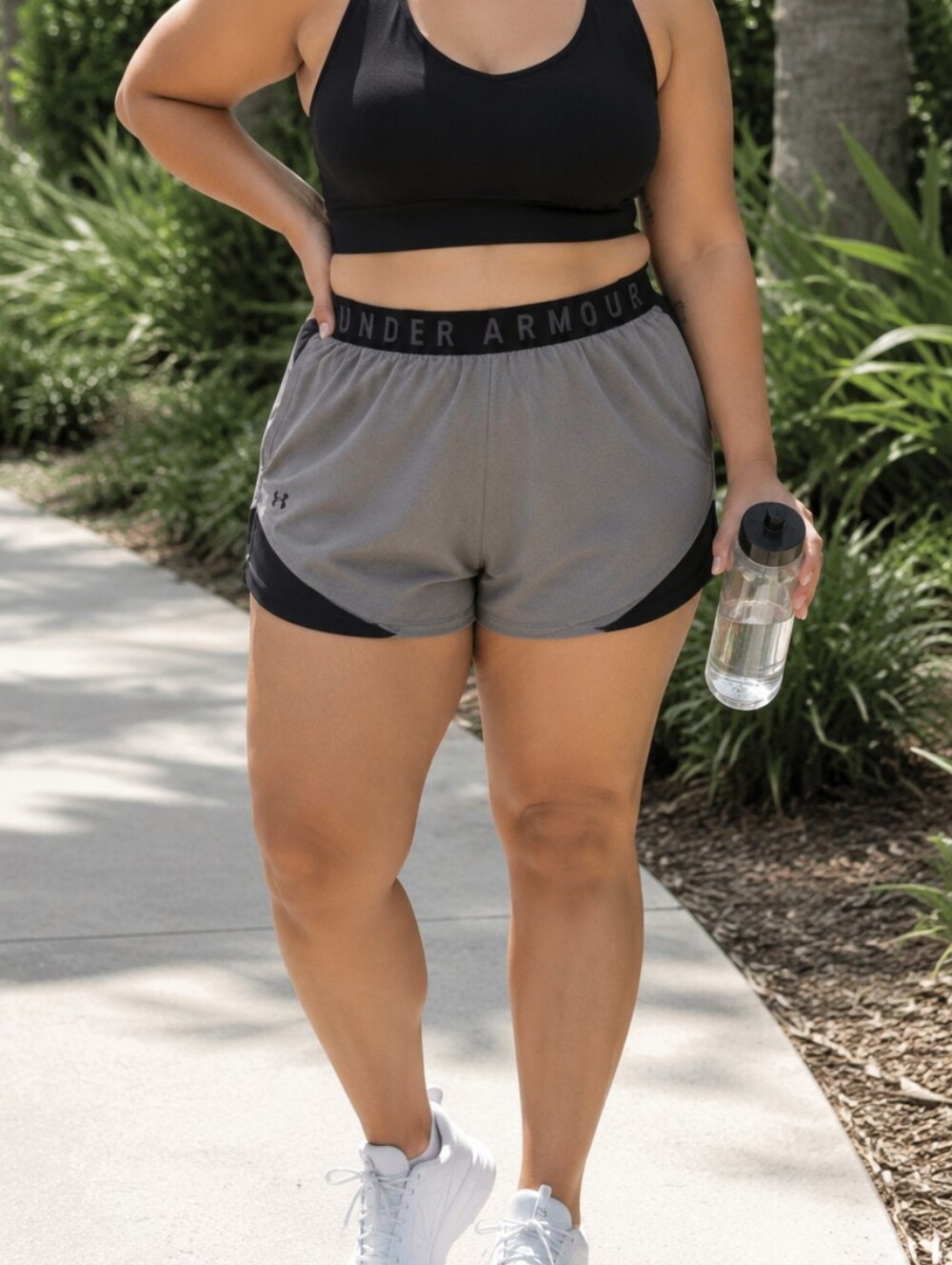 Under Armour Gray Performance Running Shorts Plus Size Athletic Workout Gym